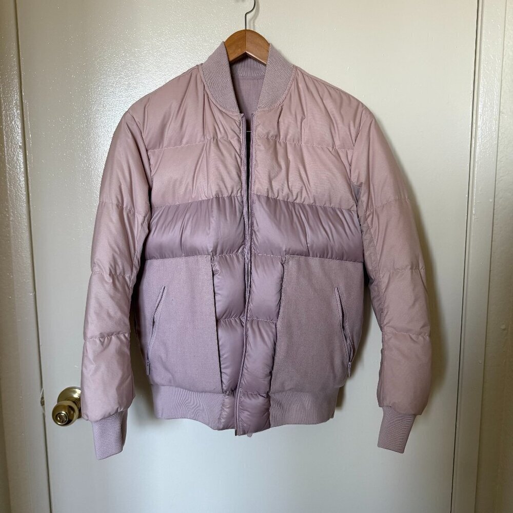 Lululemon Roam Far Reversible Wool Bomber Jacket In Porcelain Pink US 2​​​​ - Picture 2 of 8